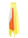 Ben Taverniti Unravel Project Pleated Draped Dress In Yellow