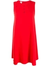 PINKO PINKO CUTOUT DETAIL DRESS - RED