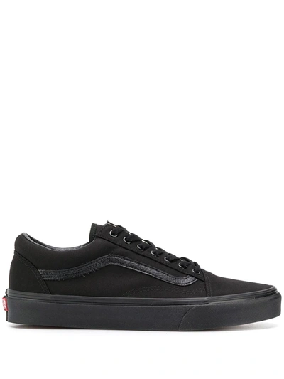 Vans Og Old Skool Lx Leather-trimmed Suede Trainers In Black