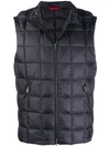 FAY FAY ZIPPED QUILTED WAISTCOAT - BLUE