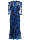 ALICE MCCALL ALICE MCCALL SHEER EMBROIDERED DRESS - BLUE