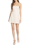 French Connection Whisper Sweetheart Polka-dot Mini Dress In Satin Slipper
