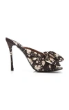 TABITHA SIMMONS LOLLIE PRINTED BOW-DETAILED SILK MULES,709595