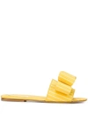 POLLY PLUME POLLY PLUME LOLA BOW SLIDES - 黄色
