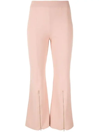 Stella Mccartney Zip-detail Flared Trousers - 粉色 In Pink