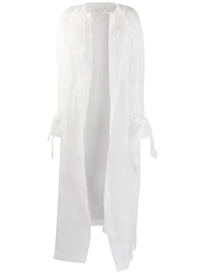 Ailanto Hooded Sheer Coat In White