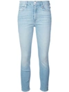 MOTHER MOTHER THE LOOKER CROP JEANS - BLUE