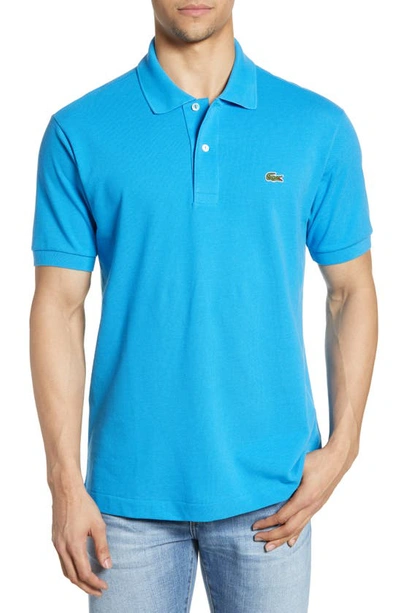 Lacoste Short Sleeve Pique Polo Shirt - Classic Fit In Light Blue