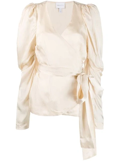 Alice Mccall Wrap Style Blouse In Nude
