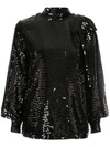 MSGM SEQUIN BOW BLOUSE