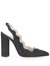 FRANCESCA BELLAVITA FRANCESCA BELLAVITA MOON LUREX PUMPS - BLACK