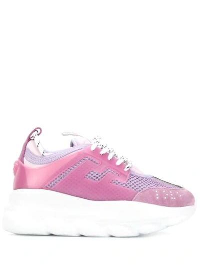 Versace Chain Reaction Low-top Trainers In Pink