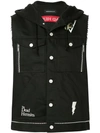 UNDERCOVER UNDERCOVER PRINTED GILET - BLACK