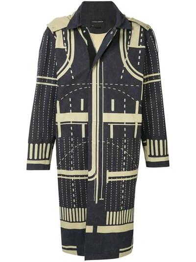 Craig Green Graphic Pattern Coat In Black