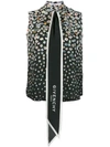 Givenchy Black Women's Floral Oversized Tie Shirt In Black