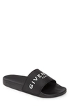 Givenchy Logo Slides In Black