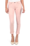 Kut From The Kloth Amy Crop Straight Leg Jeans In Pale Blush