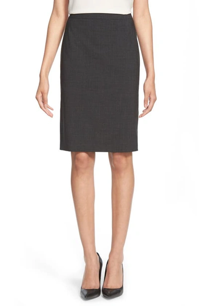 Hugo Boss Regular-fit Pencil Skirt In Stretch Fabric In Black