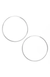 Argento Vivo Large Endless Large Hoop Earrings In Gold-plated Sterling Silver In Silver