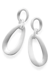 Ippolita Sterling Silver 925 Classico Elongated Hoop Drop Earrings In Silver