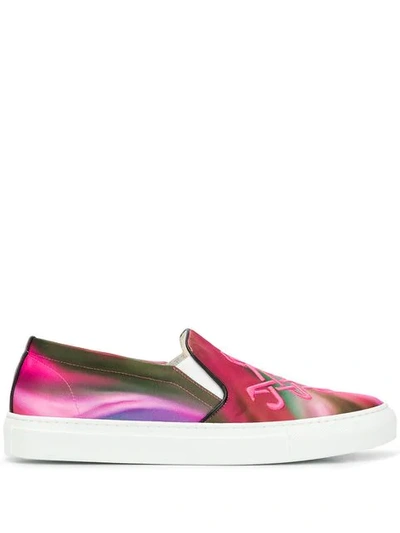 Mr & Mrs Italy Slip On Trainers In Pink