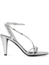 Isabel Marant Heeled Slingback Sandals In Silver