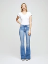 L Agence Camila Cropped High-rise Jeans In Denim