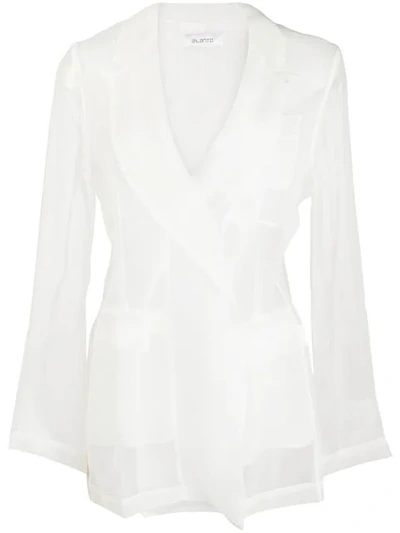 Ailanto Sheer Blazer Jacket - 白色 In White