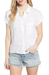 Rails Whitney Cactus Print Shirt In White Watercolor Cactus