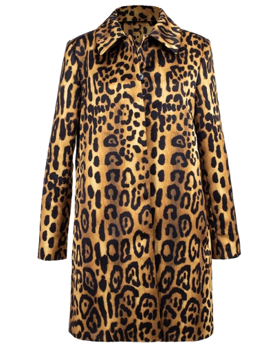 Adam Lippes Leopard-print Duchess Satin Car Coat In Multicolour