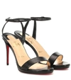 CHRISTIAN LOUBOUTIN LOUBI QUEEN 100 LEATHER SANDALS,P00387012