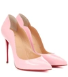 Christian Louboutin Hot Chick 100 Patent Red Sole Pumps In Pink