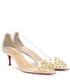 CHRISTIAN LOUBOUTIN COLLACLOU 55 PVC AND LEATHER PUMPS,P00387283