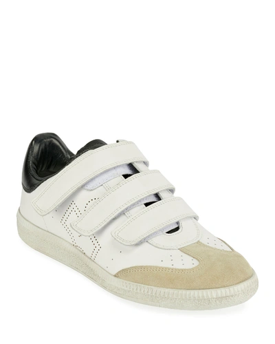 Isabel Marant Beth Grip Strap Sneakers In White