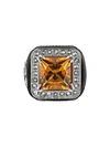 Gucci Ring With Stone And Crystals In Silver