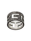 GUCCI GUCCI RING WITH SQUARE G MOTIF - 银色