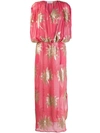 AILANTO AILANTO LONG SEQUINNED PALM DRESS - PINK