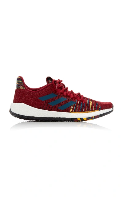 Adidas X Missoni Pulseboost Hd Knit Low-top Trainers In Burgundy