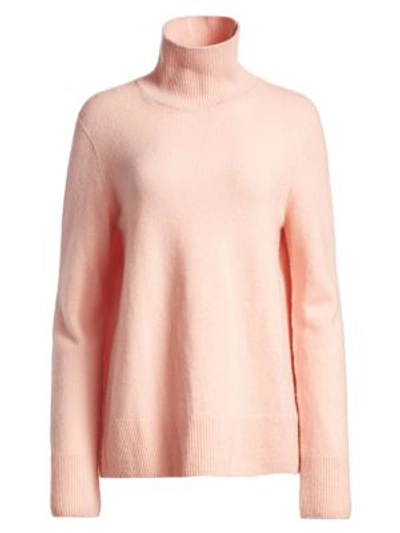 The Row Milina Wool & Cashmere Knit Turtleneck Sweater In Baby Pink