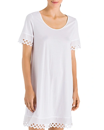 Hanro Bella Eyelet-trim Nightgown In White