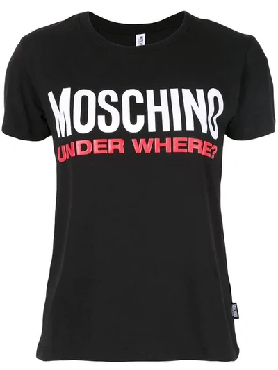 Moschino Statement Logo T In Black