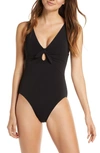 ROBIN PICCONE AVA PLUNGE UNDERWIRE ONE-PIECE SWIMSUIT,191716