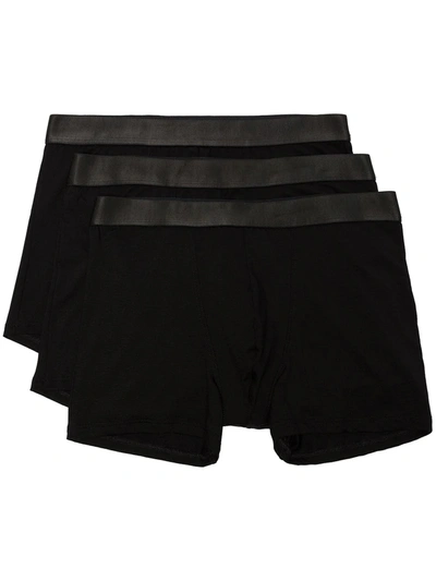 Cdlp Three-pack Stretch-lyocell Boxer Briefs In Black