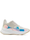 Alexander Mcqueen Smooth And Iridescent Leather Exaggerated-sole Sneakers In Ecru/multi Boreal
