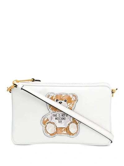 Moschino Teddy Bear Logo Shoulder Bag - 白色 In White