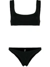 Reina Olga Ginny Scrunch Bikini Set In Black