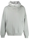 NAPA BY MARTINE ROSE NAPA BY MARTINE ROSE EMBROIDERED KOGO HOODIE - GREY