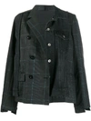 SACAI SACAI GLENHECK DENIM JACKET - 黑色