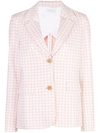 ROSETTA GETTY CHECKED FITTED JACKET