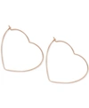 Essentials Heart Large Hoop Earrings In Rose Gold-plate In Rose Gold